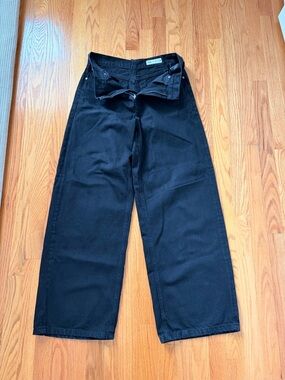 Zara Wide-Leg Black Jeans